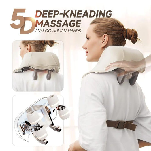 Neck & Shoulder Massagers with Heat, Electric Rechargeable Deep Tissue Kneading Massage Machine, Shiatsu Neck and Back Massager Massage