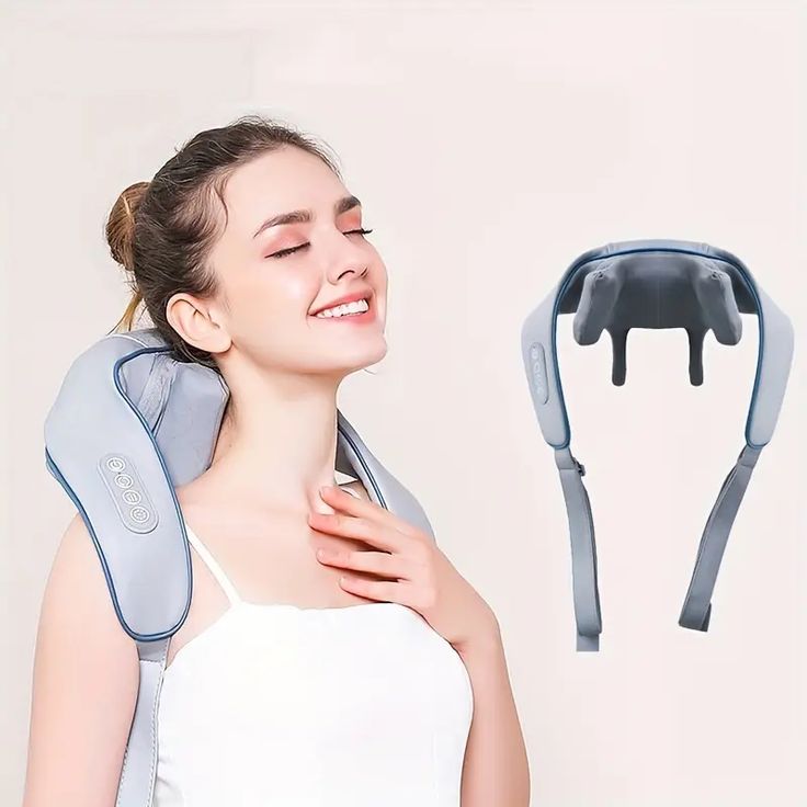 Neck & Shoulder Massagers with Heat, Electric Rechargeable Deep Tissue Kneading Massage Machine, Shiatsu Neck and Back Massager Massage